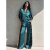 Women Lace Splicing Two Piece Set Zipper Baseball Jacket + Wide Leg Pants Casual Long Sleeve Tracksuit Ladies Outfit