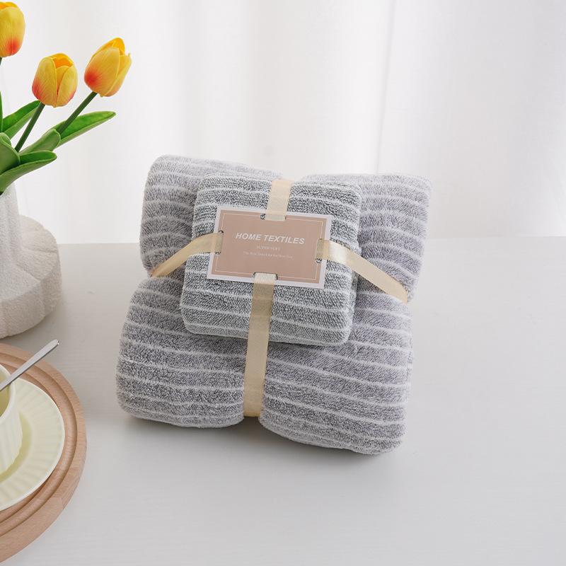 Coral Velvet Towel Bath Towel Set Thickened Absorbent Towel Cover Product Face Wash Towel