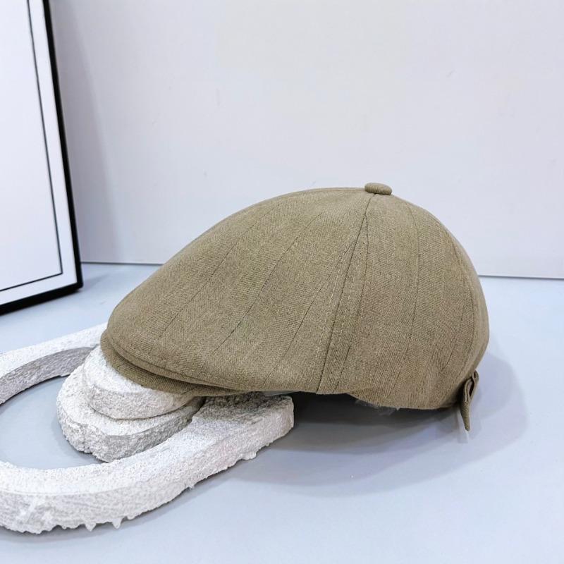25 New Striped Forward Hat Men's and Women's Fashion Painter Hat Newsboy Hat Autumn and Winter Cap