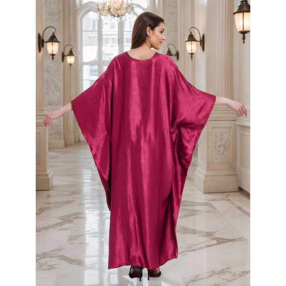 Gold Luxury Beach Dress Woven Holiday Robe Loose Plus Size Turkish Kaftan Dress