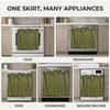 Ruffle Trim Oven Door Curtain Handmade Oven Cover Effortless Install Oven Skirt  Rustic Kitchen