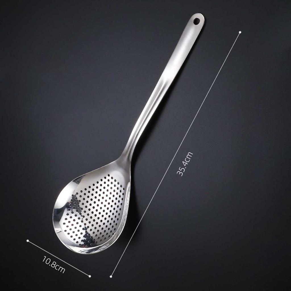 Kitchen Stainless Steel Strainer Spoon Household Skimmer Scoop Serving Perforated Strainer Spoon Colander Kitchen Accessory