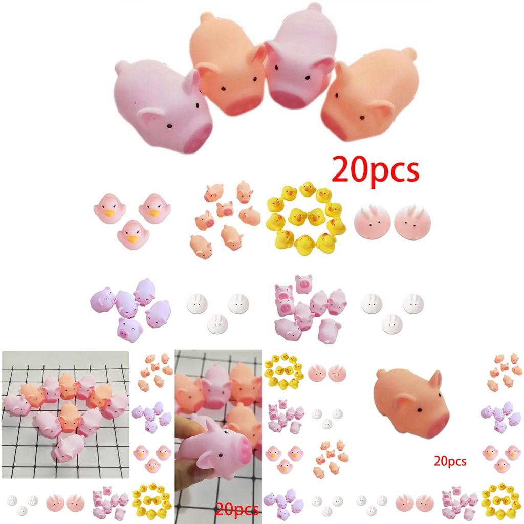 20pcs Adorable Squeeze Pink Pig Stress Relief Toys Perfect For Birthday Gifts