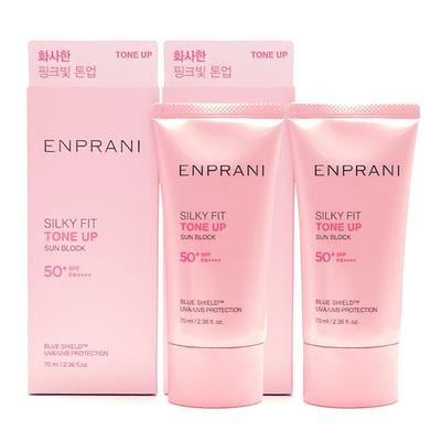 Cremă solară Silky Fit Sunblock 70ml + 70ml cremă de protecție solară tonificantă roz