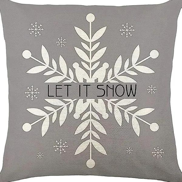 Christmas linen pillowcase, Santa Claus printed pillow, cushion cover, home living room decoration cushion cover