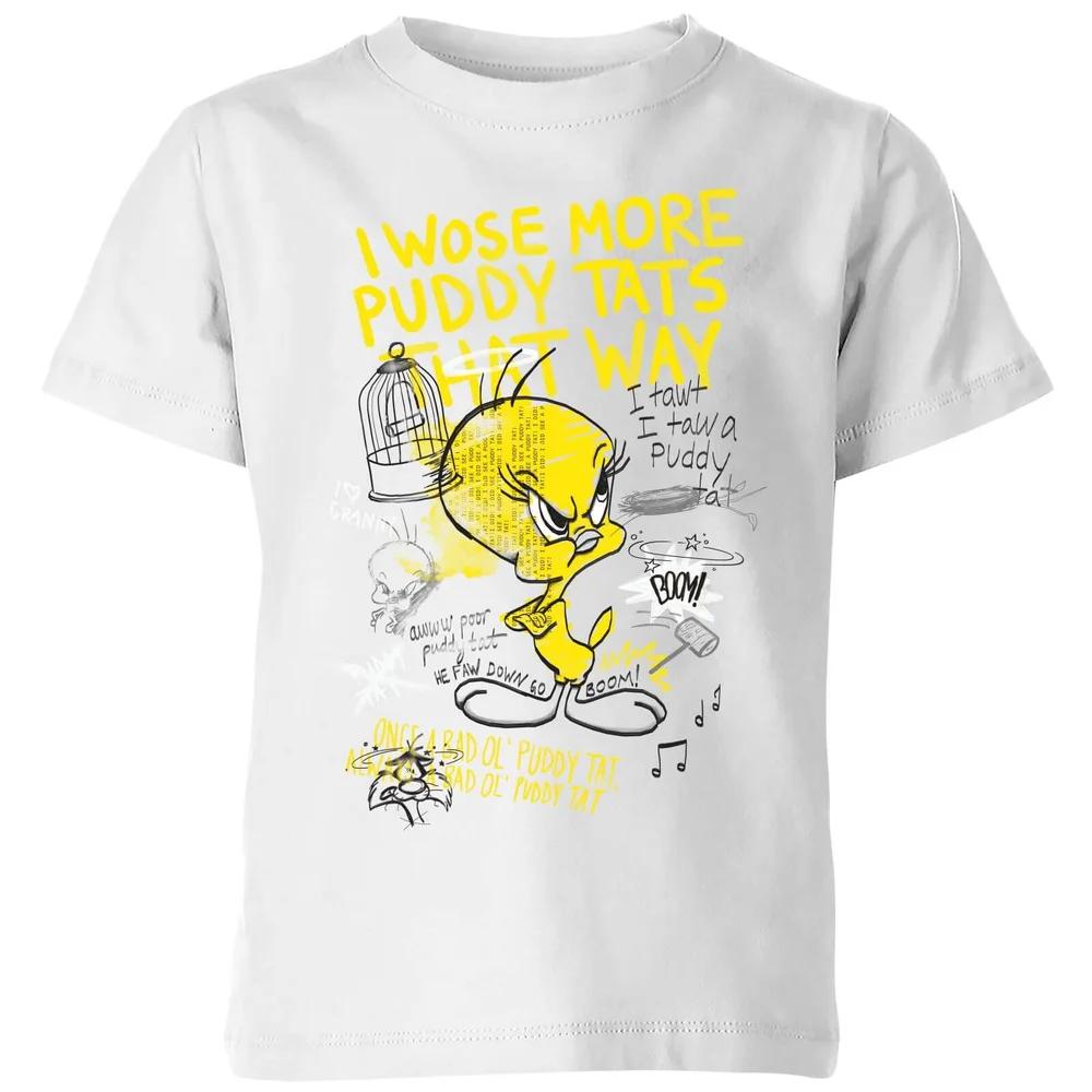 

Looney Tunes Tweety Pie More Puddy Tats Kids T-Shirt - White - 3-4 Years 100
