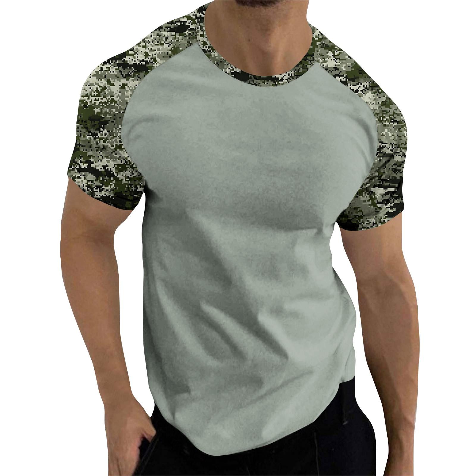 

Топ чоловічий з короткими рукавами реглан з принтом у камуфляжному стилі S