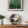 Black and white contrast art desktop decor, unique resin statue desktop decoration, suitable for home office decoration, A0KF