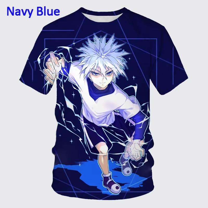 

Летняя футболка с круглым вырезом и 3D-принтом аниме Hunter X Hunter, модная повседневная детская футболка с короткими рукавами для мальчика 170