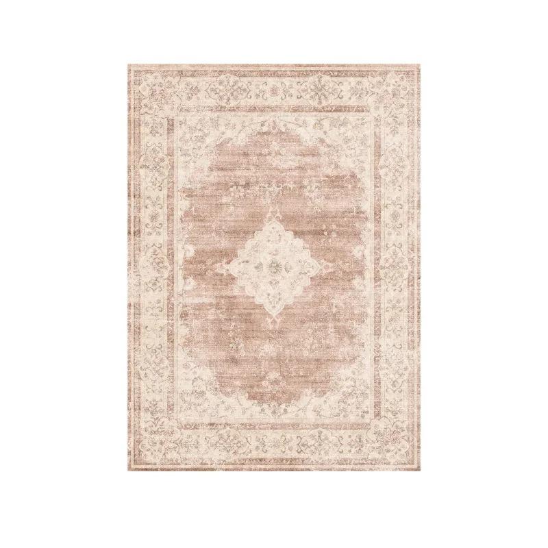 

Pink Carpets for Living Room Decoration Retro Ethnic Floor Mat Home Sofa Bedroom Cloakroom Corridor Decorative Rugs Washable 40x60cm