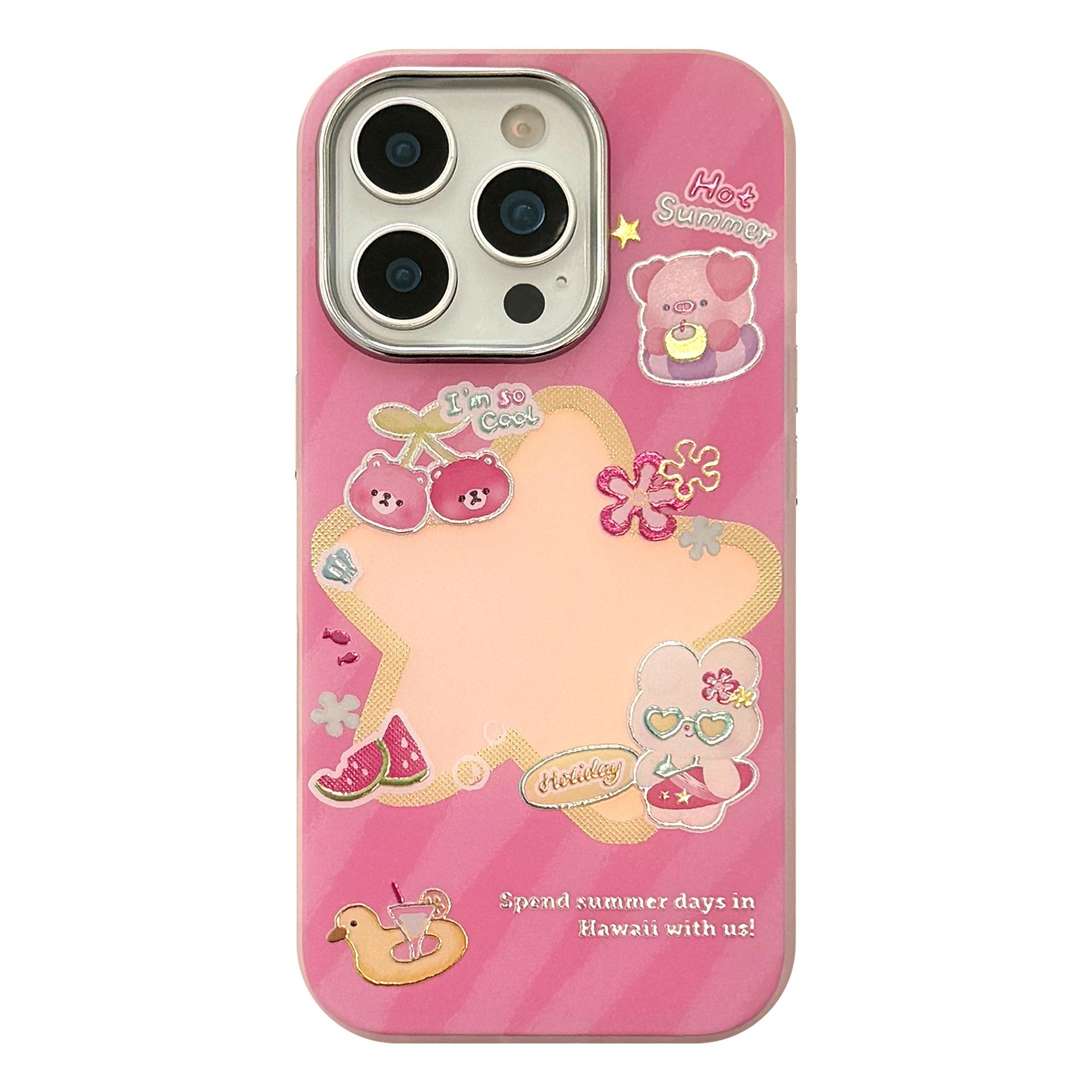 

Позолоченный мультяшный чехол для телефона цвета Мэри Ред, подходит для телефона Apple iphone 16 Pro Max