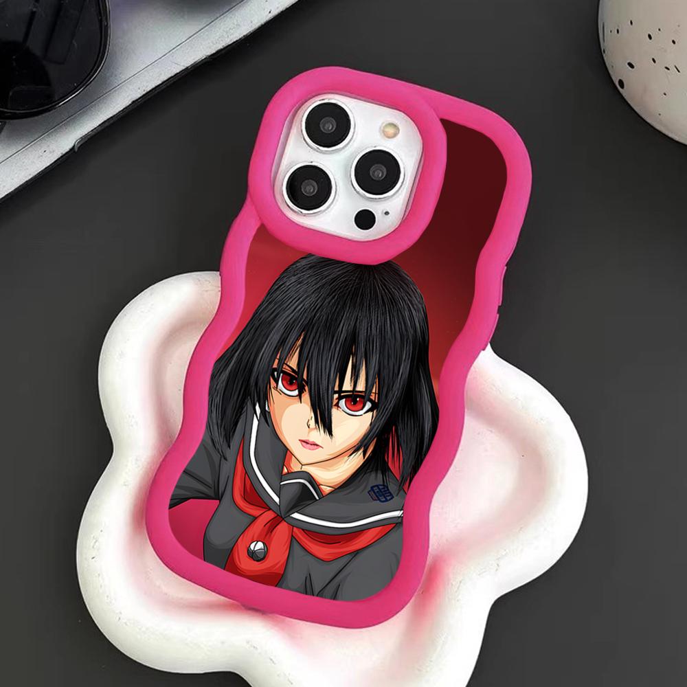 Akame Kurome Wavy Edge TPU Mobile Phone Case for iPhone 17 16 15 14 13 12 11 Air Pro Max Plus Colorful Cover
