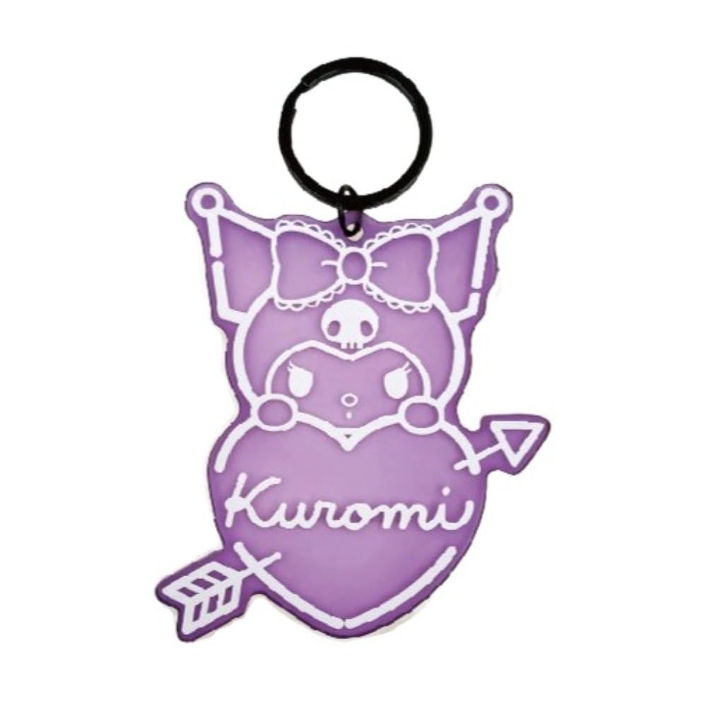 Marimo Craft Matte Dyed Keychain, Kuromi, Sanrio Characters, W90 X H90mm or Less, SRSJ-1024