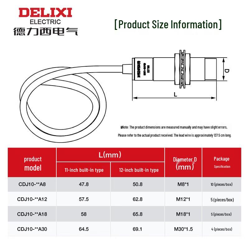 DELIXI ELECTRIC CDJ10 Inductive Proximity Sensor