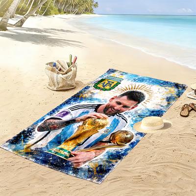 Asciugamano da Spiaggia con Stampa di Messi, Asciugamano Grande Morbido ad Asciugatura Rapida per Spiaggia Campeggio Nuoto