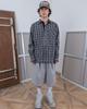 The Museum Visitor Stitch Bermuda Sweat Pants (Melange Grey)