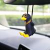 1PC Swing Duck Car Pendant Plaster Material Cool Duck Swing Mirror Hanging Pendant Car Accessories Car Supplies