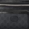 Gucci Double G Logo Zipper Canvas And Leather Trim Waist Bag Large Men Waist Bag Black 733240-92THN-1000