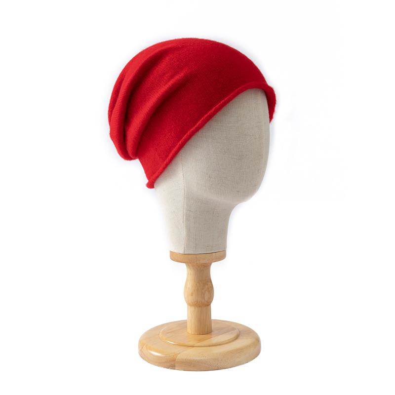100% High Quality Wool Warm Plush Unisex Knitted Hat with Customizable Embroidery Logo for Autumn and Winter Travel
