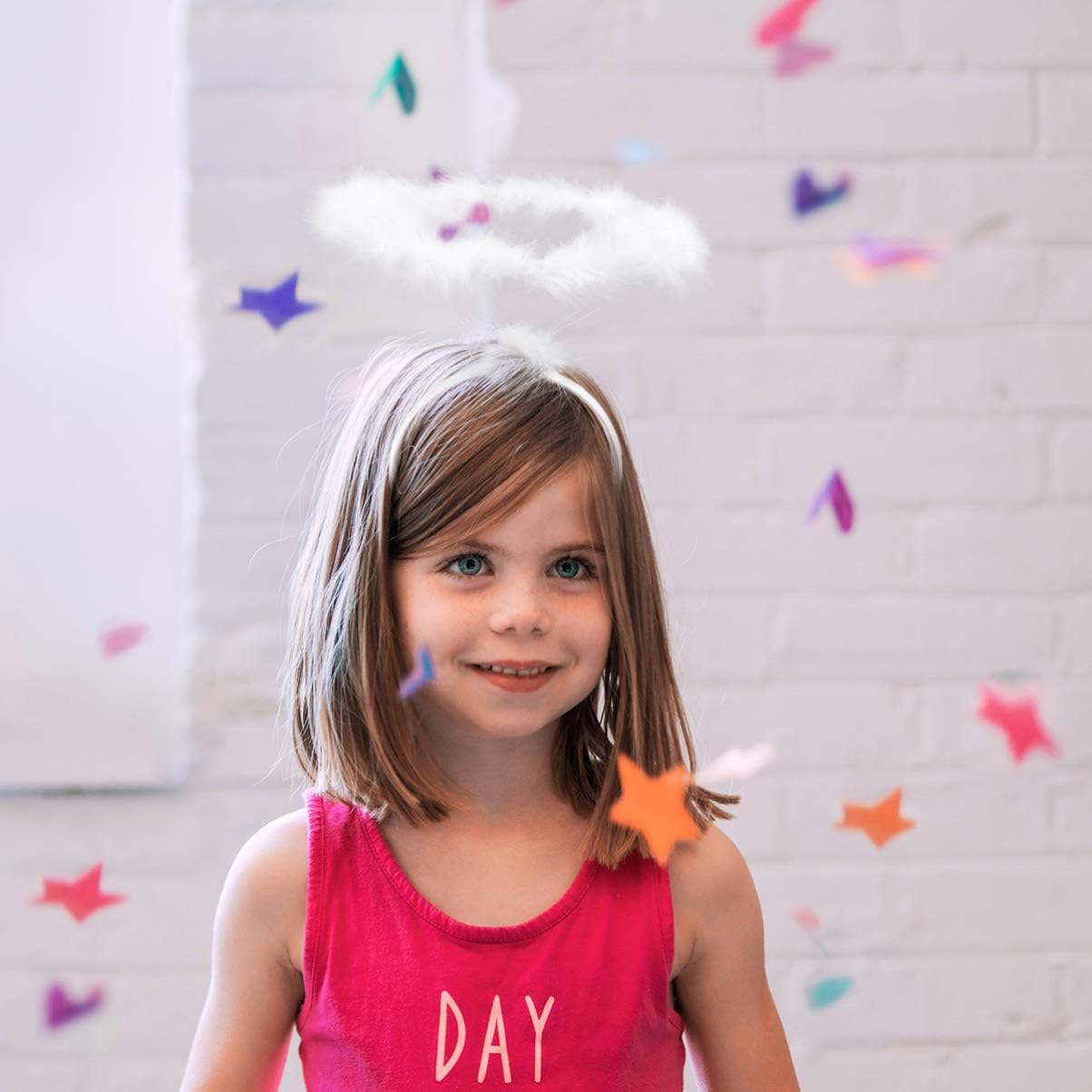 Lurrose 3pcs Angel Headbands White Halo Headbands Halloween Angel Costume Halo Hair Band Hair Hoops for Halloween Christmas Carnival Costume