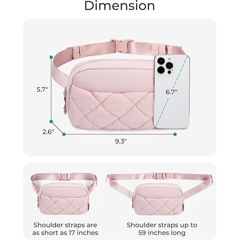 Stylish Travel Fanny Pack With Adjustable Strap And Quilted Design For Women