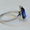 Sapphire engagement ring for women, blue pear sapphire ring, 4.04 carat sapphire natural diamonds, wedding jewelry, Gift for her