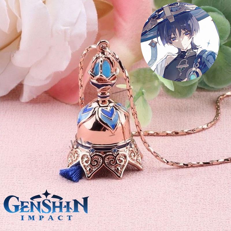 Lovebuff Genshin Impact Wanderer Bell Necklace Alloy Copper Pendant