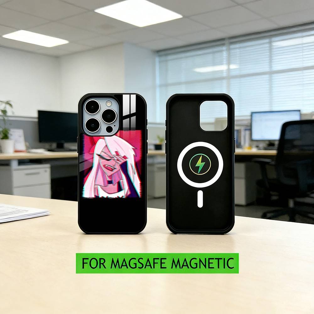 H-hazbin Hotel V-veggie  Phone Case For iPhone17,16,15,14,13,12,11 Plus,Pro Magnetic For Magsafe Wireless Charging
