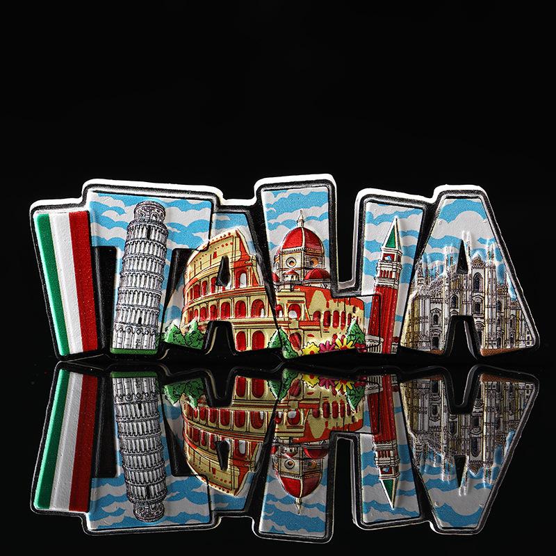 Resin Refrigerator Magnets Roma Itatly Traveling Souvenirs Kawaii Magnetic Stickers for Fridge Cute Magnetic Decor for Fridge