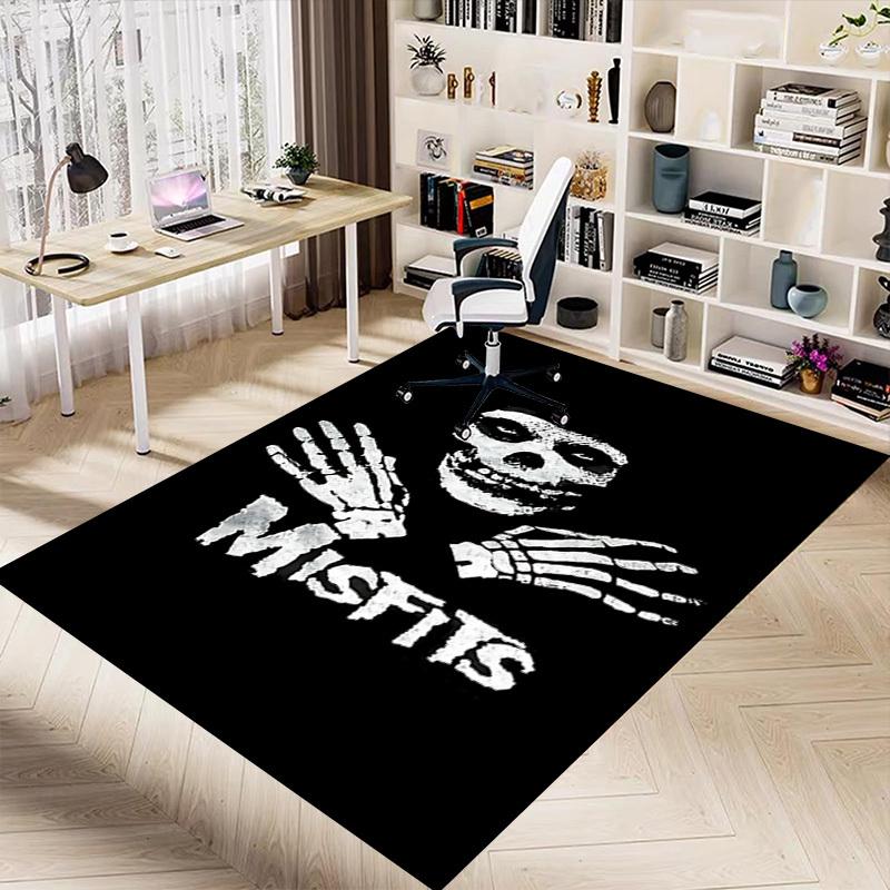 1pc Misfits Skeleton Carpet Anti Slip Polyester Floor Mat for office.Bedroom