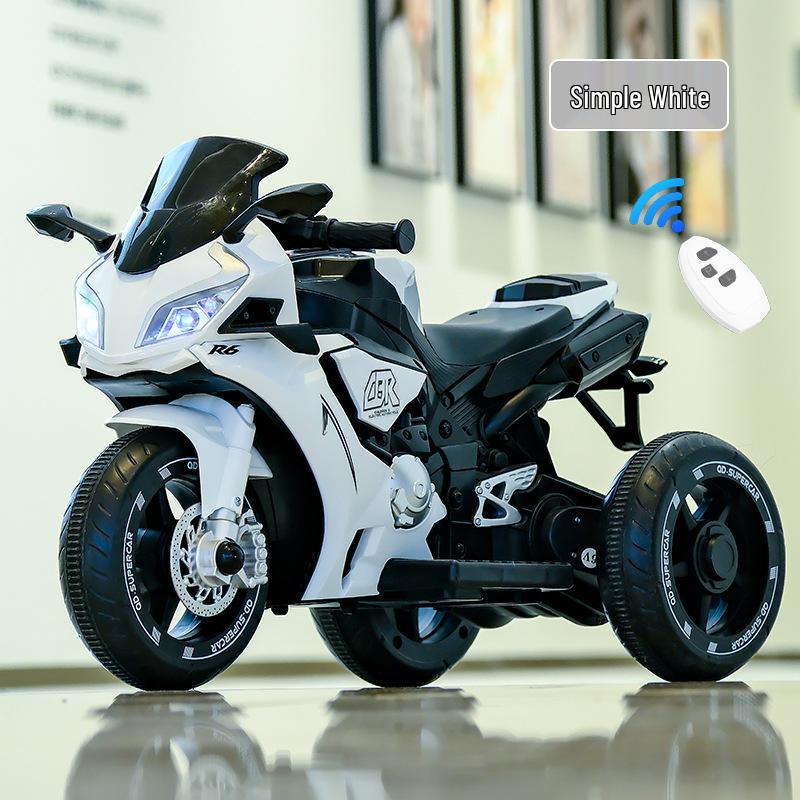 Kids' Electric Tricycle: Battery-Powered Ride-On Motorcycle with Remote Control for Boys and Girls.