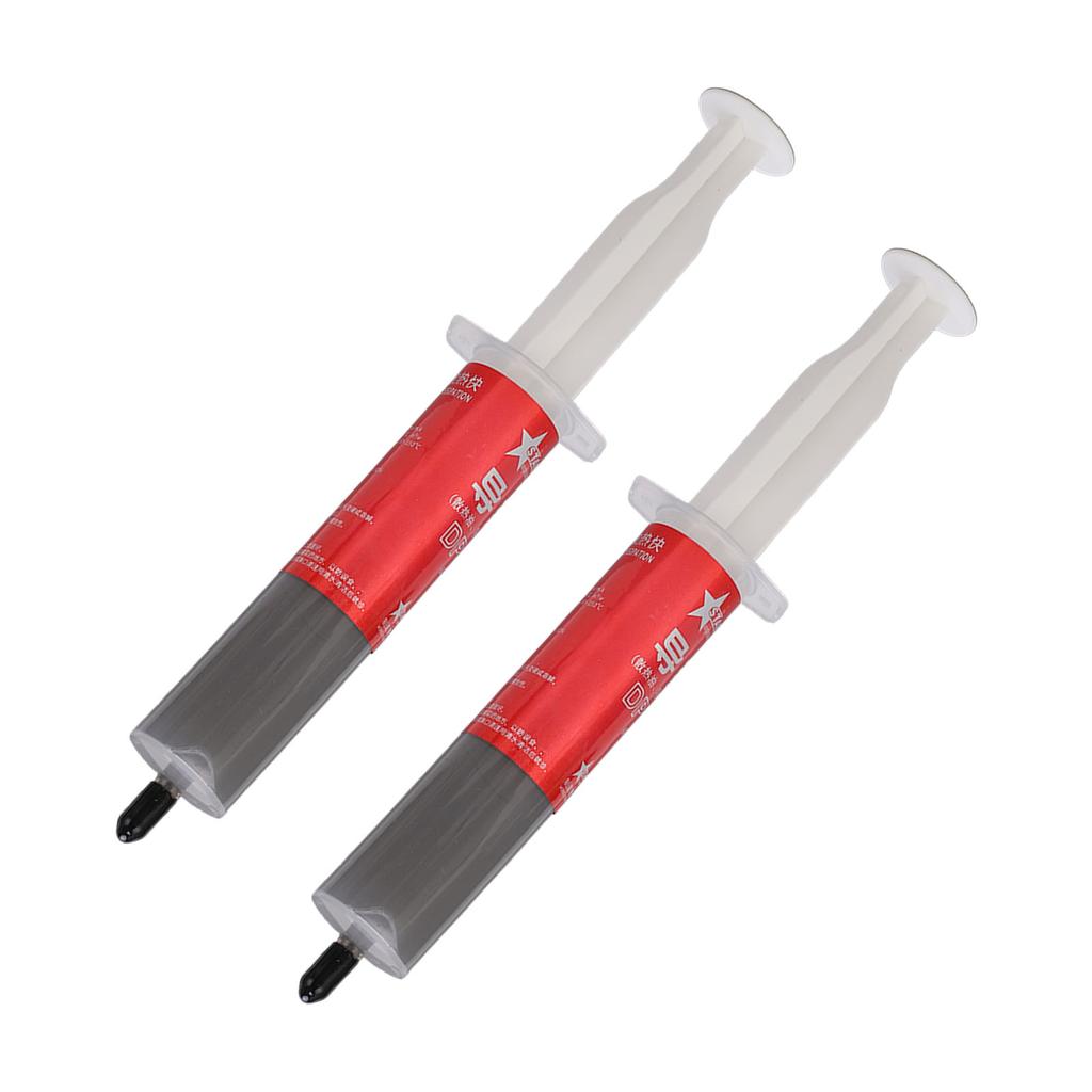 2Pcs Thermal Paste Silicone Grease Compound Syringe Design Accessory for CPU Computer