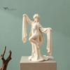 Chinese Style Dancing Girl Ornament 3D Printed Ancient Dancer Ornament, Elegant Flowing Water Sleeve Figurine, Fine Traditional Oriental Aesthetic