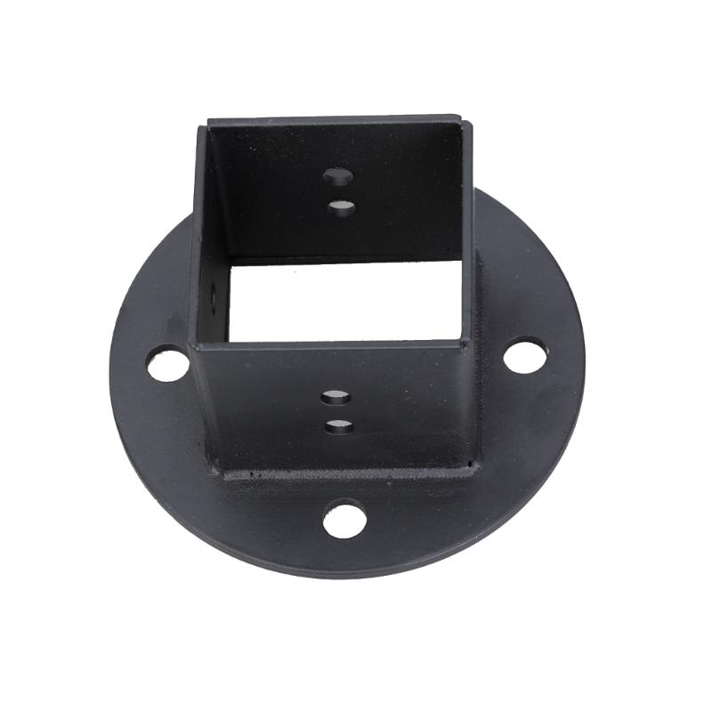 Set of 6 Powder Coated Steel Post Base Anchors for Fence Railings Privacy Panel Gazebos Pergolas and Mailbox Support
