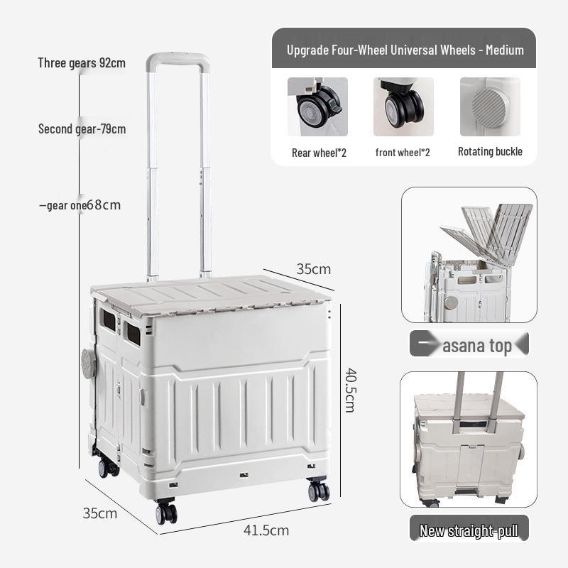 Portable Folding Mini Shopping Cart for Home and Camping Use