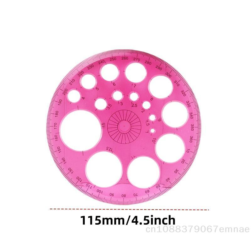 [ZYAS]1/2/3Pcs Circles Drawing Shape Geometric Drawing Stencils Tools Multifunction Geometric Template Plastic Measuring Ruler