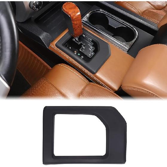 Aunginsy Gear Shift Panel Trim Cover Fit Toyot@a Tundra 2014-2021 Car Gear Shift Console Anti-Scratch Panel Frame Gear Shift Panel Decoration Cover