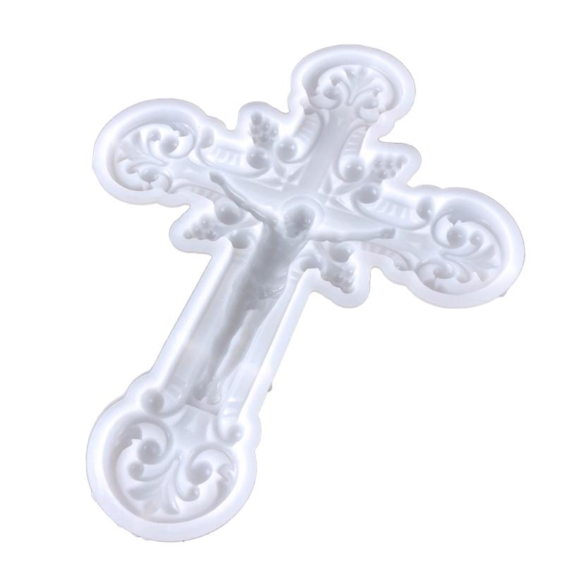 Silicone Ornaments Moulds Cross Shaped Silicone DIY Hand-making Crafts Moulds Wall Crafts Decorations Silicone Material