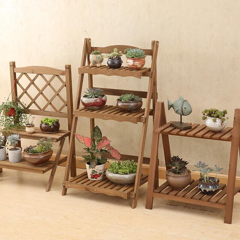 Hualongdun Foldable Multi-Tier Bamboo Plant Stand