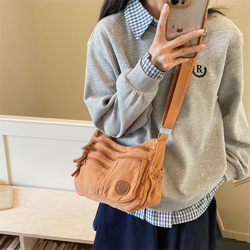 Women's Bag Solid Shoulder Bag Lightweight Nylon Crossbody Bag
