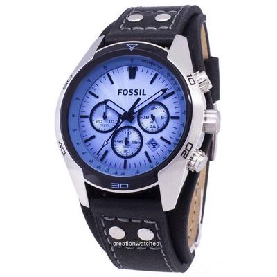 Coachman Chronograph Black Leather CH2564 Men's Watch