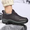 Fashion New Outdoor Winter Men's Snow Boots Warm Plush Walking Boots Men's Loafers Office Shoes Hiking Non-slip Rubber Men's Work Boots