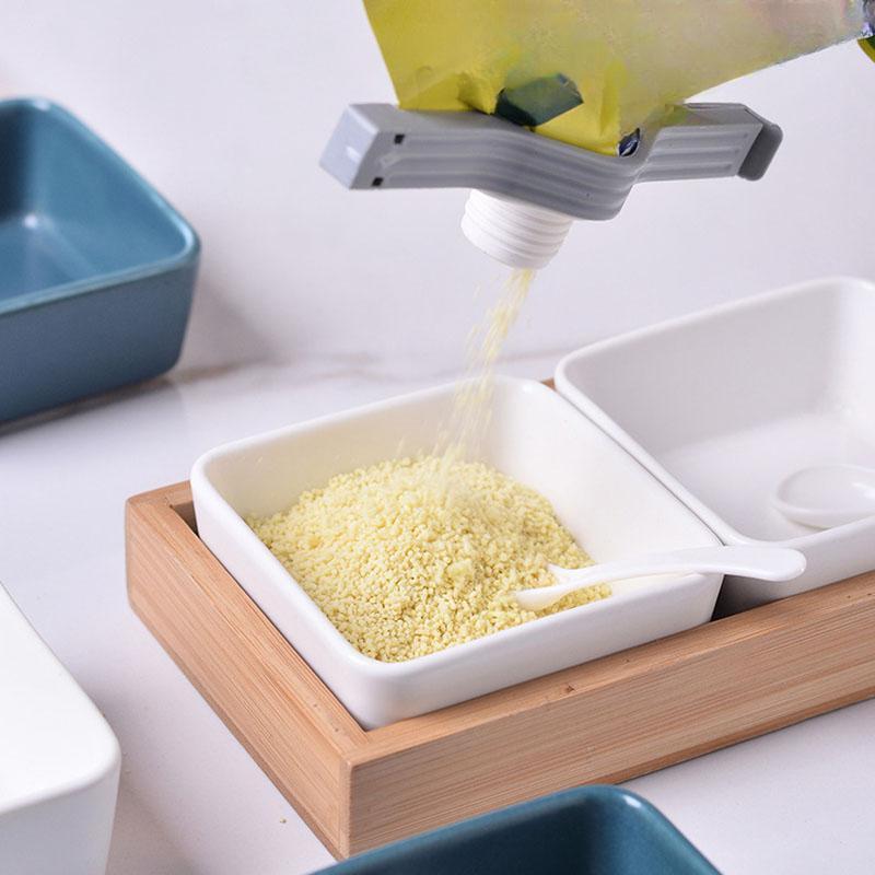 10 Stück Schraubverschluss Verschlussclip Gewürzbeutel Milchpulver Salzbeutel Verschlussclip Lebensmittelkonservierungsclip Gadget chen Zubehör