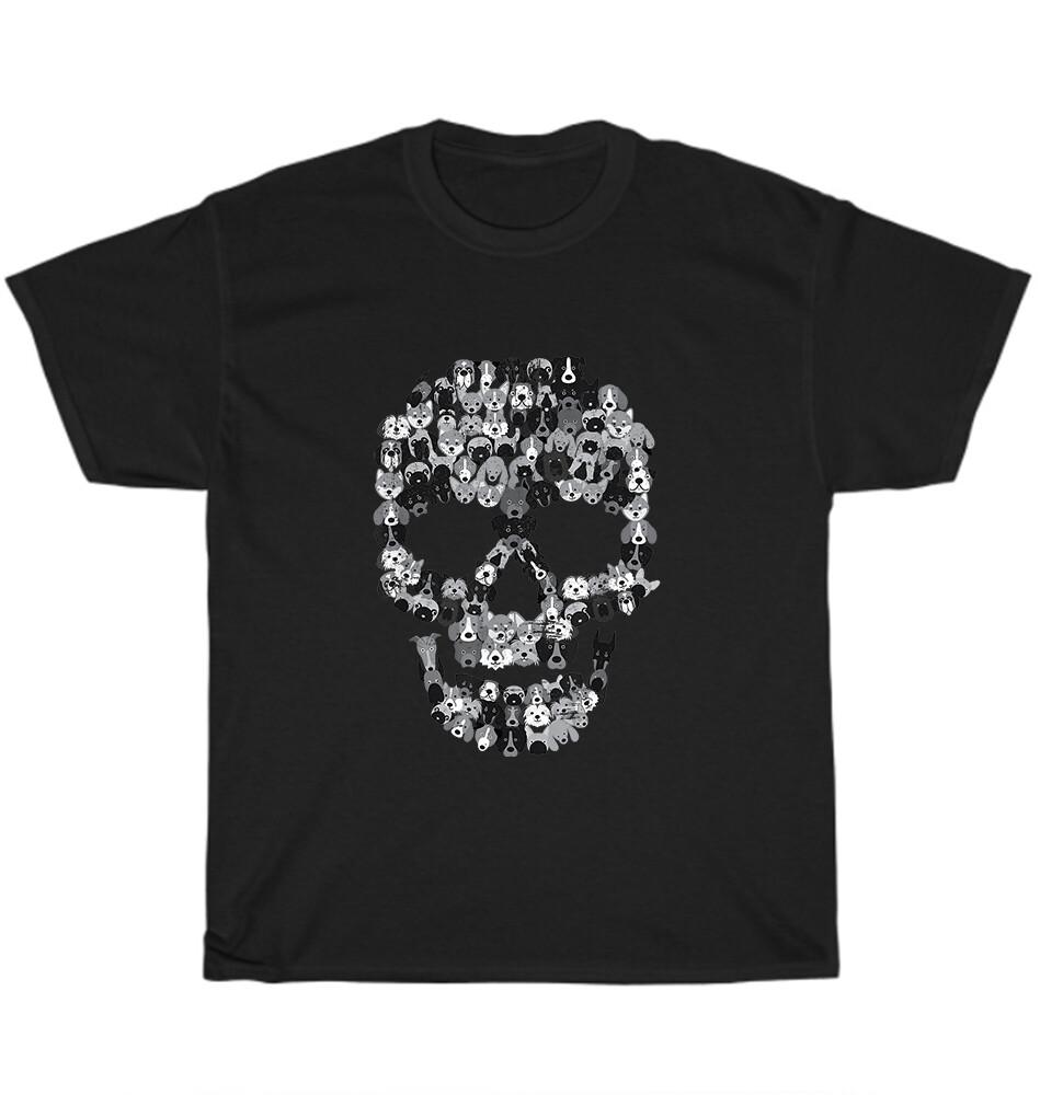 Dog Skull Creepy Puppy Skeleton Dogs Pet Lover T-Shirt Scary Unisex Tee Gift NEW S разноцветный