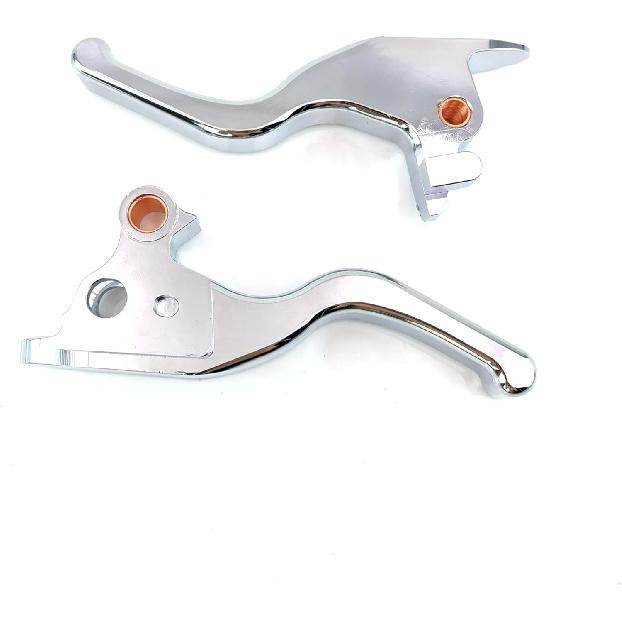 Clutch Brake Levers Set for Harley Softail Breakout Deluxe Low Rider Street Bob (Chrome)