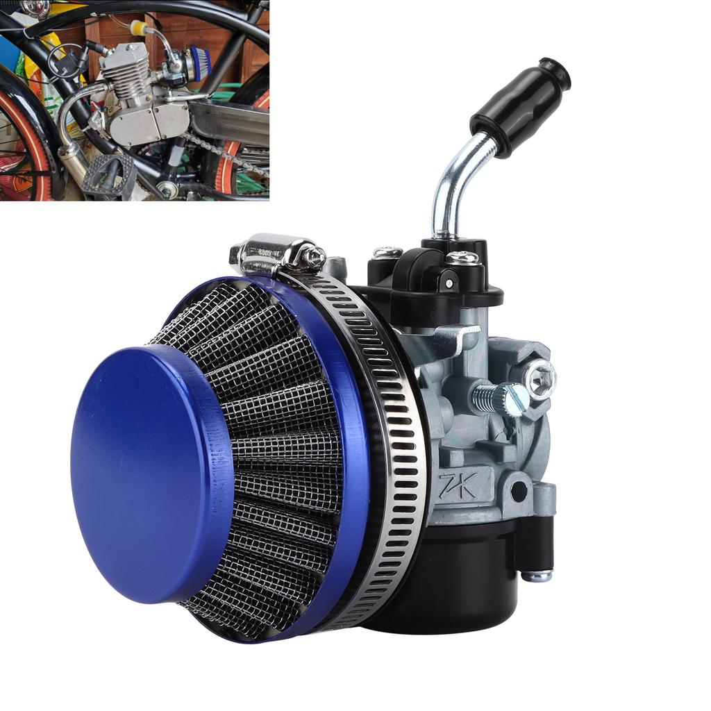 Motorcycle Carburetor with Air Filter Replacement for 2 Stroke 49cc 66cc 70cc 80cc Engines