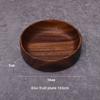 Round Wooden Grid Plate Universal Fruit Gossip Wooden Plate Simple Walnut Plate