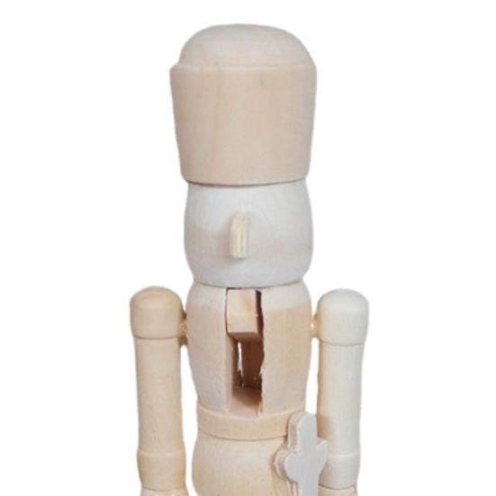 6Pcs Unfinished Christmas Nutcrackers 5 Inch Wooden Nutcracker Figurines DIY Nutcracker Soldier Figures Xmas Craft Project for Holiday Decorations