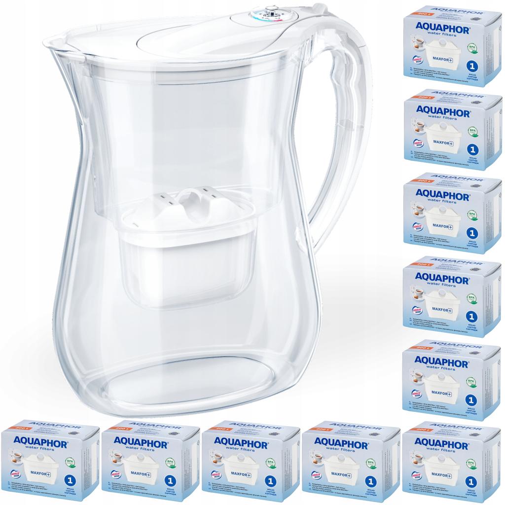 Dzbanek Filtrujący Wodę Aquaphor Lago Biały 3.8L, 10 Wkładów Maxfor+