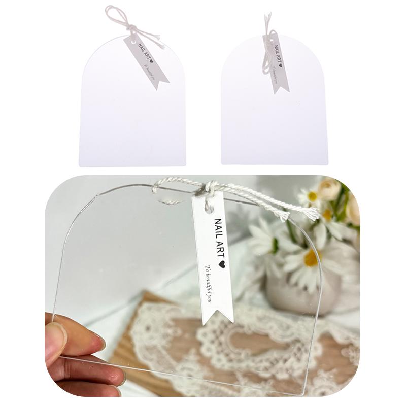 1 Stück Unregelmäßiges Acryl Nail Art Falsche Spitzen Display Board Transparent Nagel Gel Lack Displayständer Maniküre Ausstellungsregal